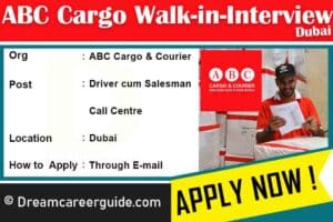 Abc Cargo Dubai Job Vacancy Latest Openings