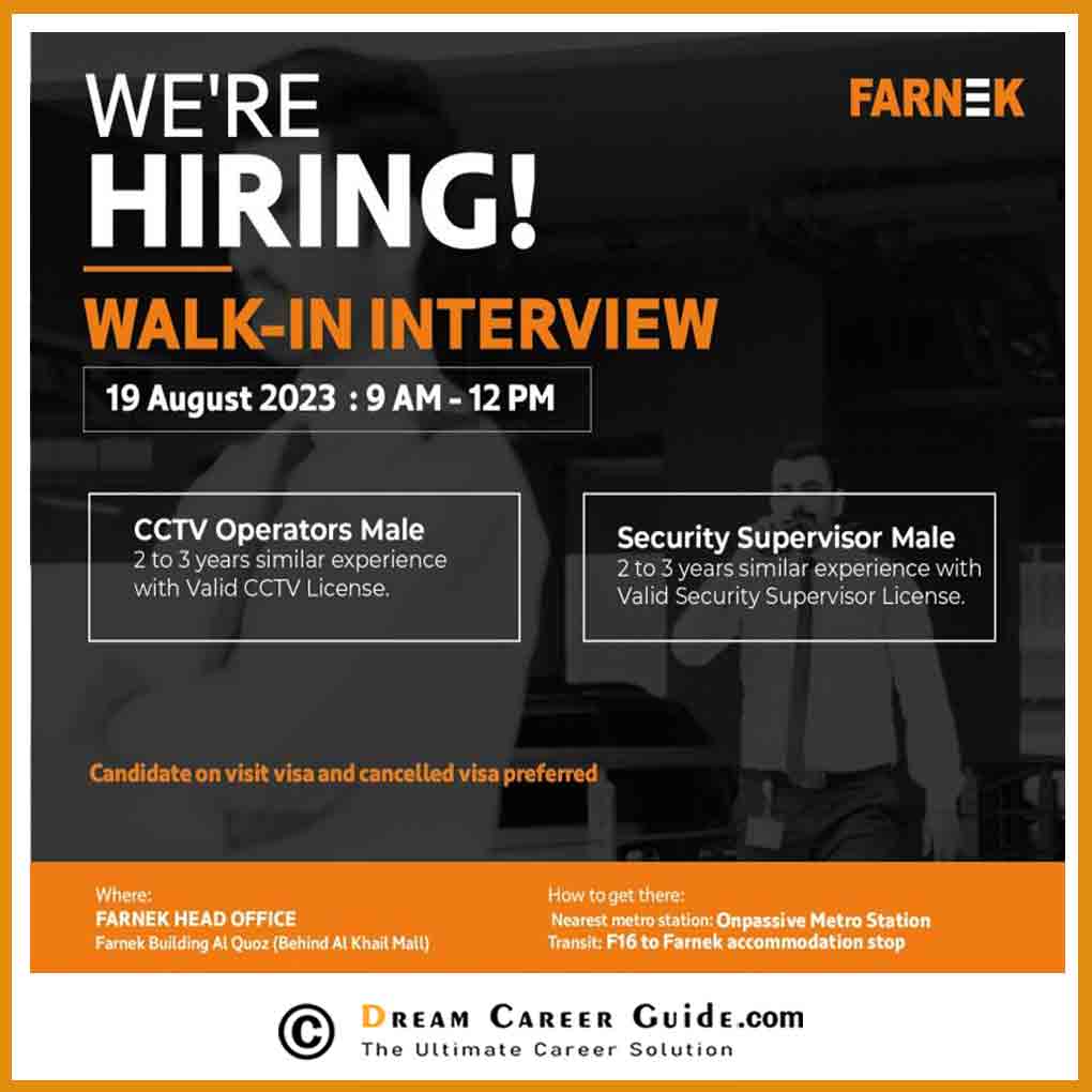 Farnek Careers Walk In Interview Dubai Your Chance Awaits