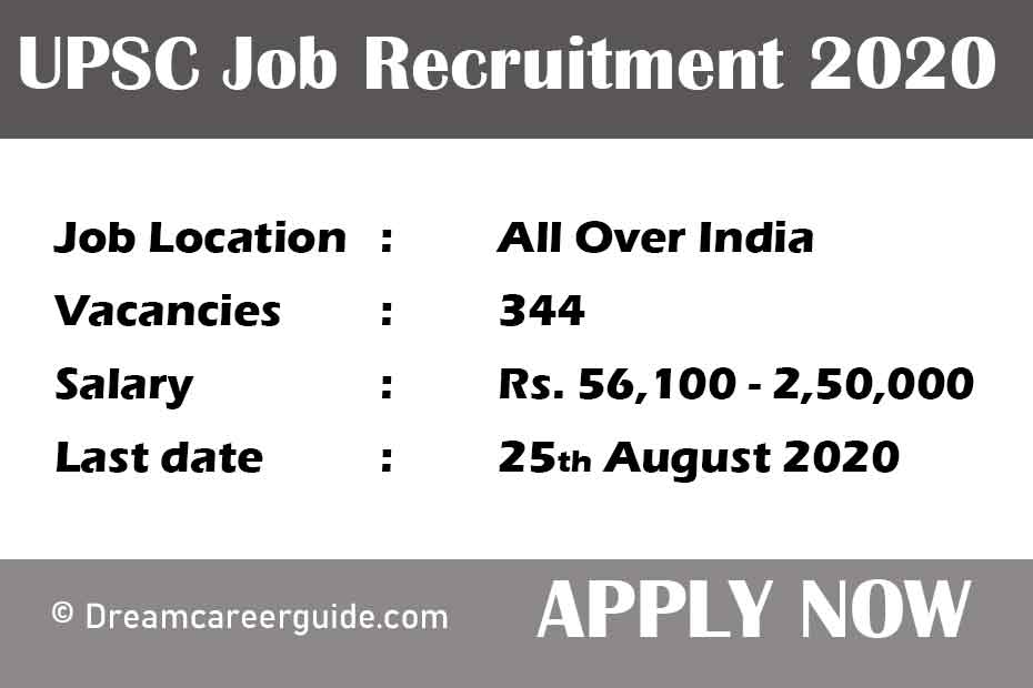 UPSC Job Recruitment 2020