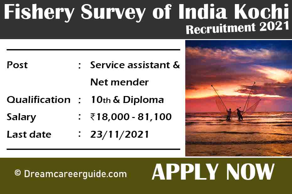 Fishery Survey of India Kochi Recruitment 2021
