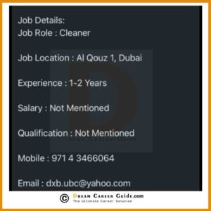 urgent job vacancies in dubai 