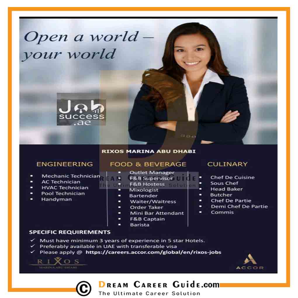 rixos hotel abu dhabi job vacancies