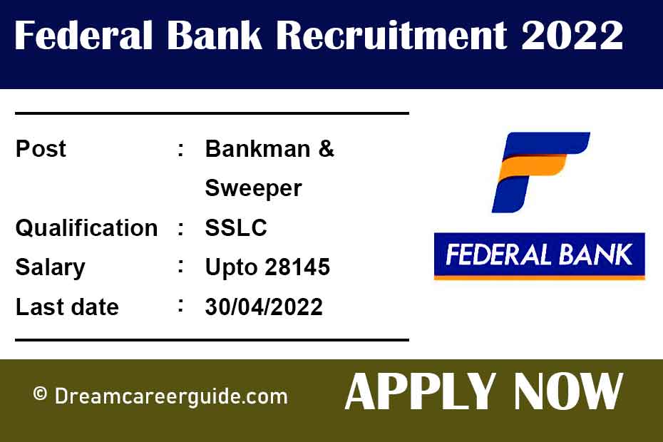 Federal Bank Recruitment 2022