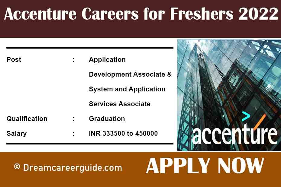 Accenture Careers For Freshers 2022 - Dream Career Guide