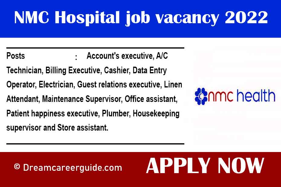 NMC Dubai Hospital Job Vacancy