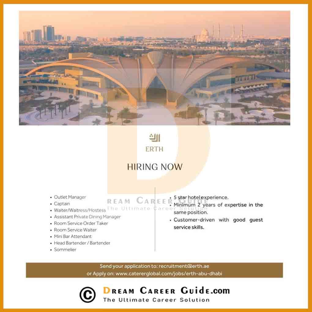 Erth Hotel Abu Dhabi Careers Latest Job Openings