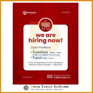 Translator & Arabic English Typist Jobs In Dubai 