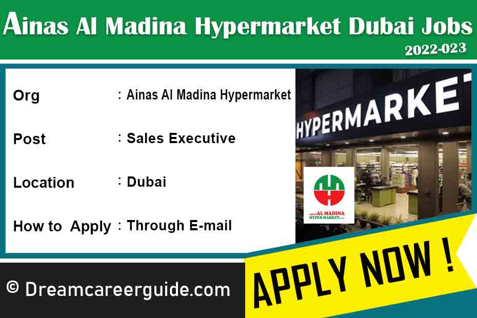Ainas Al Madina Hypermarket Careers Latest Job Openings 2022-023