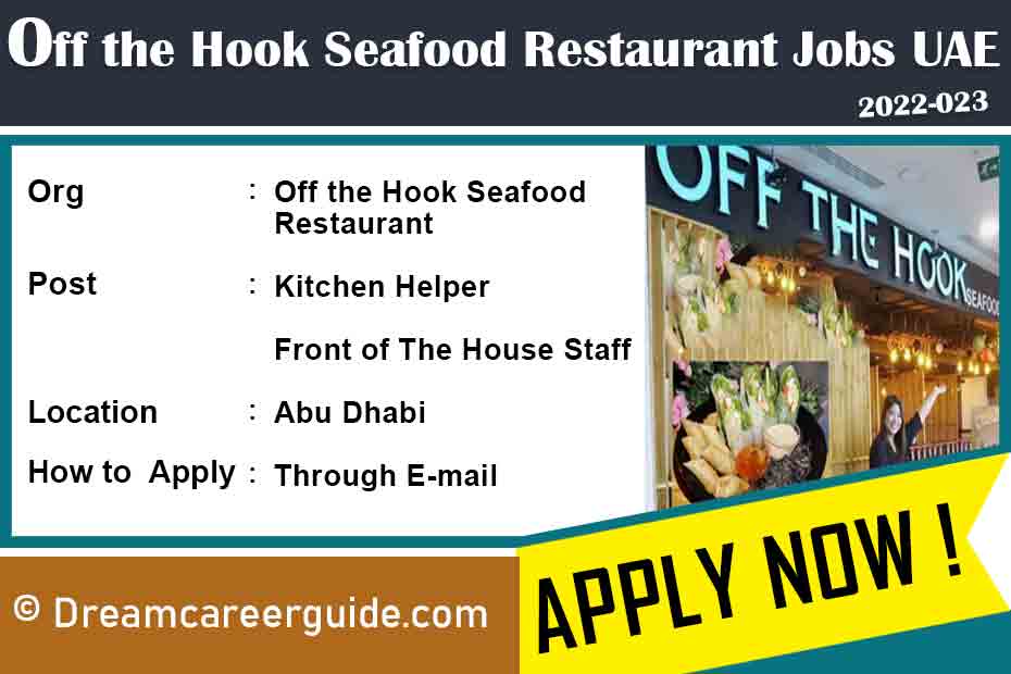 Off the Hook Seafood Restaurant Abu Dhabi Careers Job Openings 2022-023