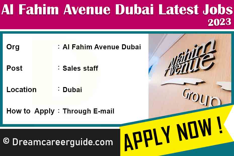 Al Fahim Avenue Careers Latest Job Openings 2023