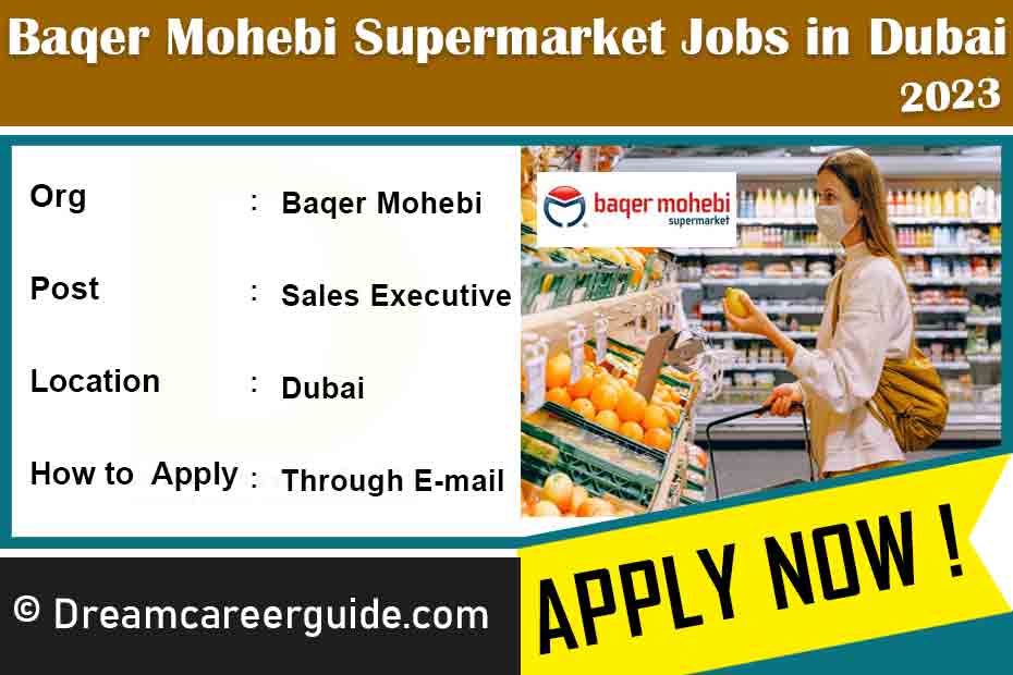Baqer Mohebi Careers Latest Job Openings 2023