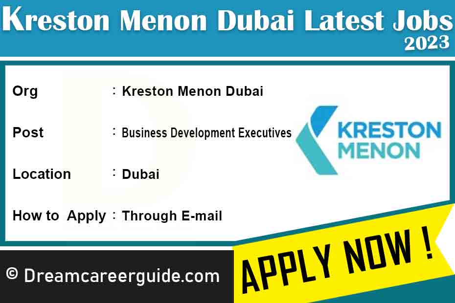 Kreston Menon Careers Latest Job Openings | Marketing Jobs in Dubai 2023