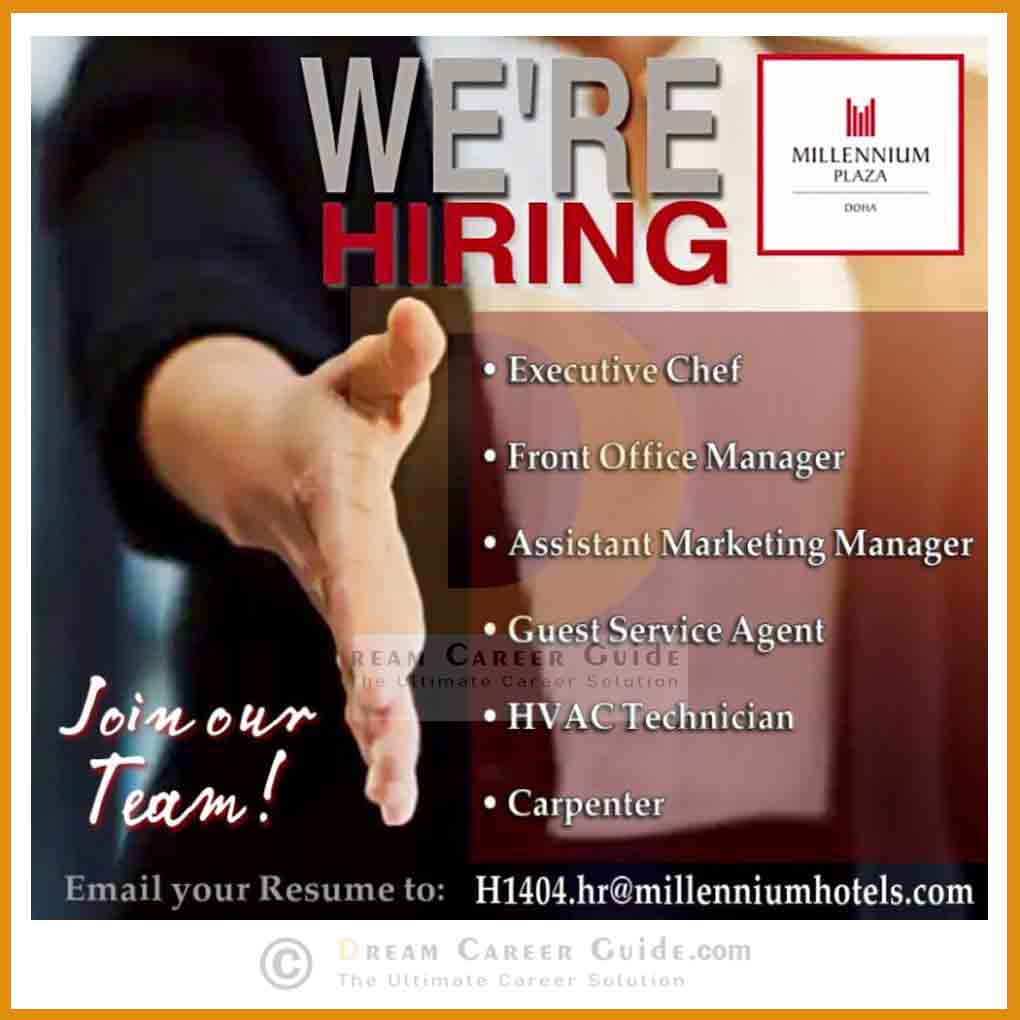 Millennium Plaza Doha Careers Latest Job Openings 2023