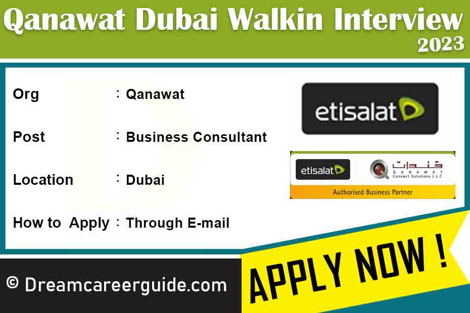 Qanawat Careers Latest Job Openings 2023 | Dubai Walkin Interview