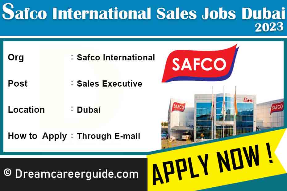 Safco International Careers Latest Job Openings 2023