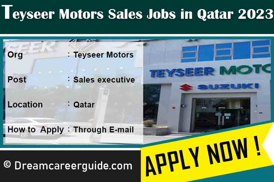 Teyseer Motors Careers Qatar 2023 | Apply Now