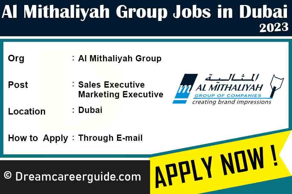 Al Mithaliyah Group Careers Latest Job Openings 2023