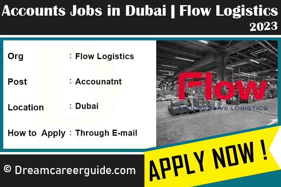 Are you looking for Jobs in Dubai ? Flow Logistics careers portal has announced the latest recruitment notification on their official LinkedIn in portal for hiring candidates for their latest job openings. This is a direct recruitment announced by company itself ; hence you would not be required to pay any application fee to apply for this latest Dubai job.