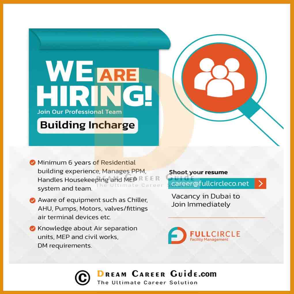 Full Circle Facility Management Jobs in Dubai 2023