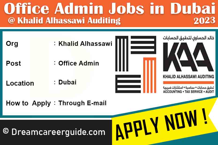 Female Office Admin Jobs in Dubai 2023