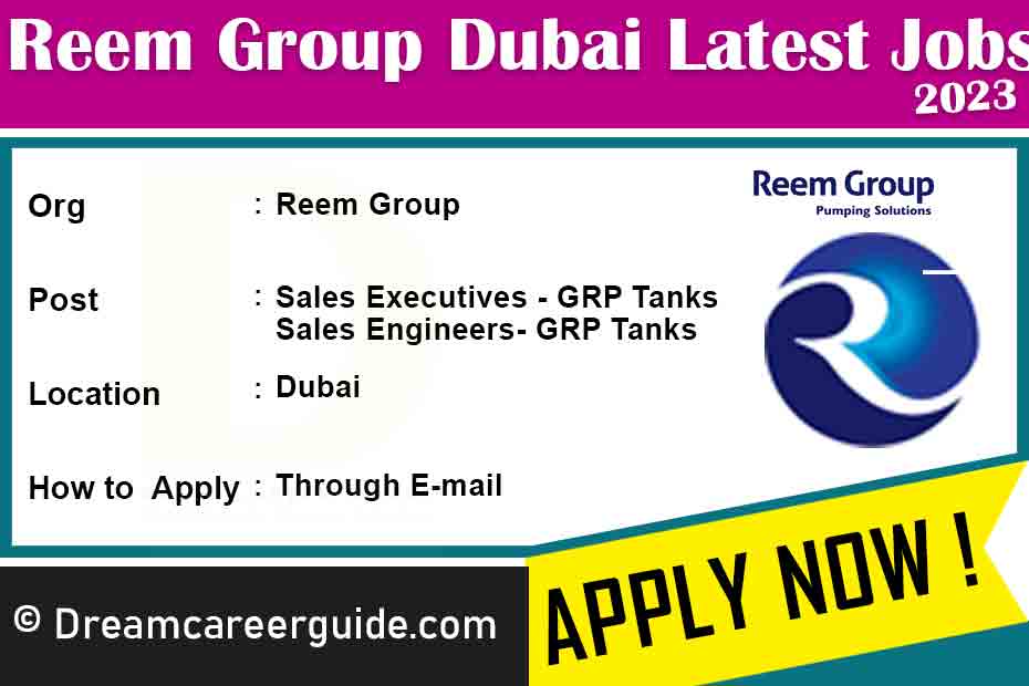 Are you looking for sales Jobs in Dubai ? Reem Group has announced the latest recruitment notification on their official LinkedIn in portal for hiring candidates for their latest job openings. This is a direct recruitment announced by company itself ; hence you would not be required to pay any application fee to apply for this latest Dubai job.