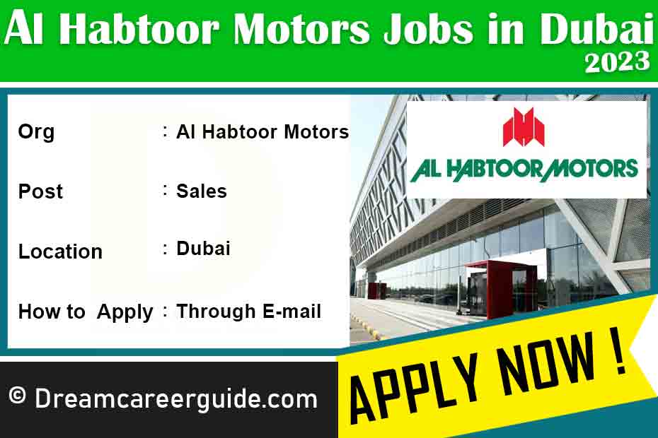 Al Habtoor Motors Careers Latest Sales Jobs in Dubai 2023