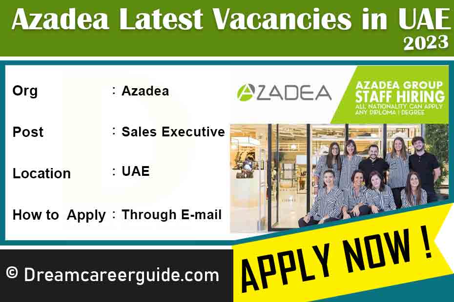 Azadea UAE Careers Latest Job Openings 2023