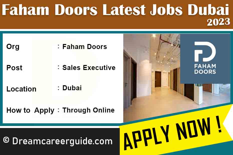 Faham Doors careers Latest Job Openings 2023