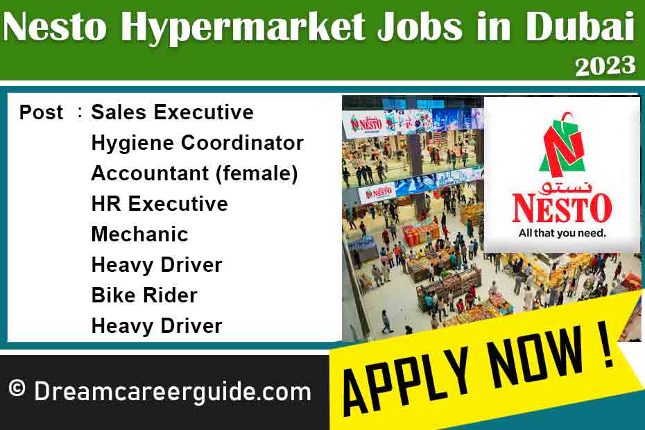 Nesto Hypermarket Job vacancy in Dubai Latest Job Openings 2023