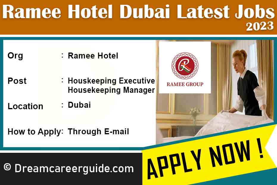 Ramee Hotel Dubai Careers Latest Job Openings 2023
