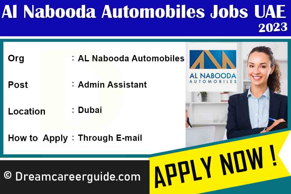 Al Nabooda Automobiles Jobs in UAE Latest Openings 2023