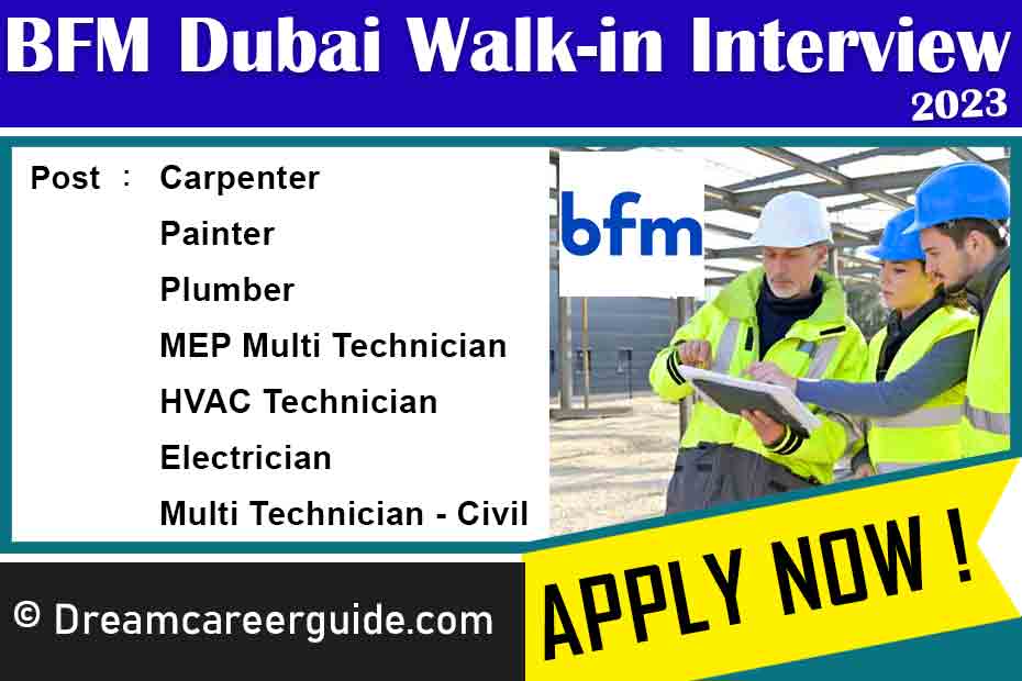 BFM Facility Management Jobs Dubai