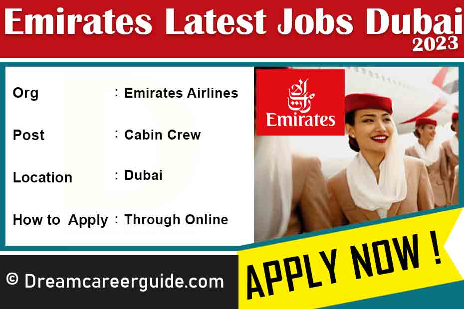 Emirates Airlines Cabin Crew Jobs Latest Openings 2023