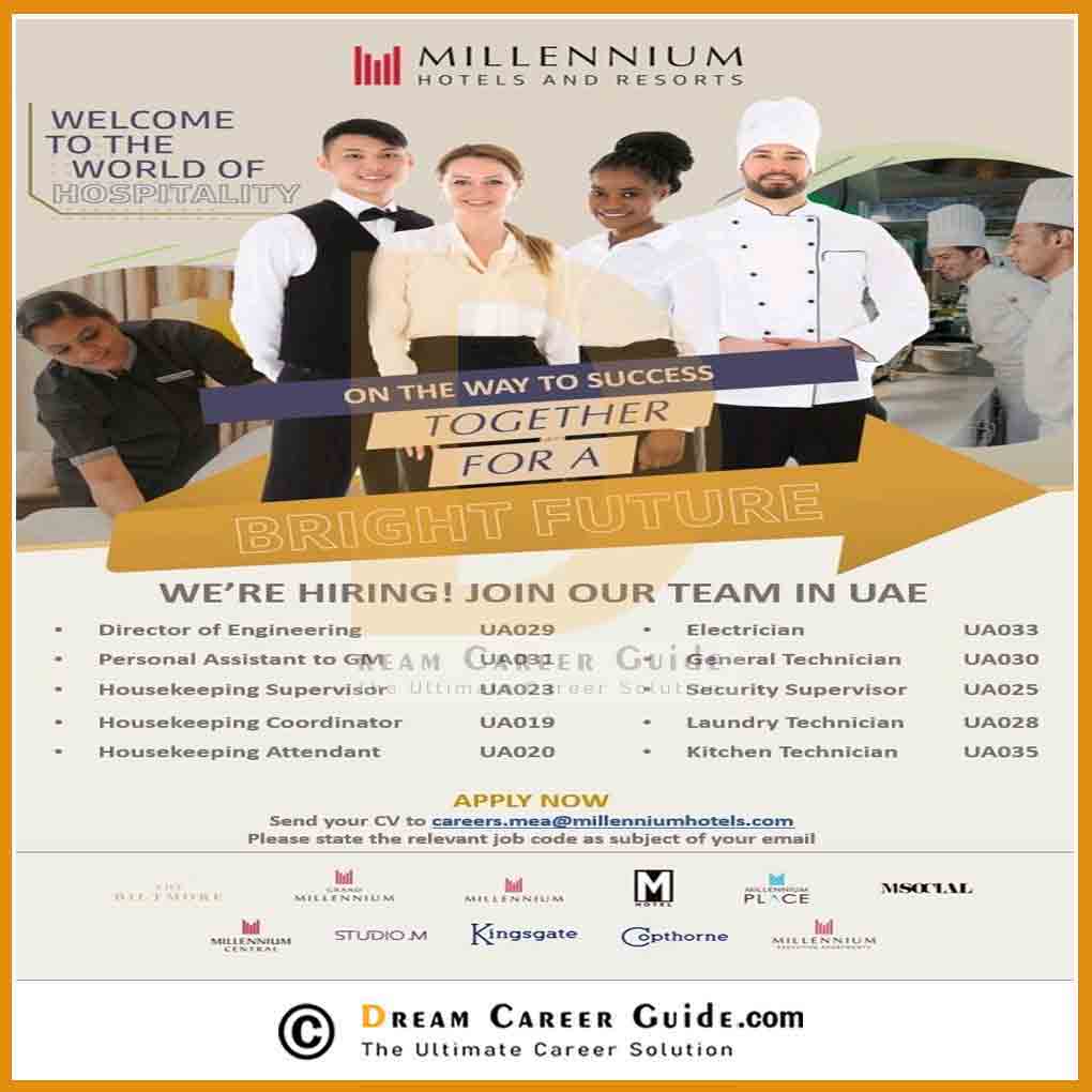 Millennium Hotel Dubai Job Vacancies Latest Openings 2023