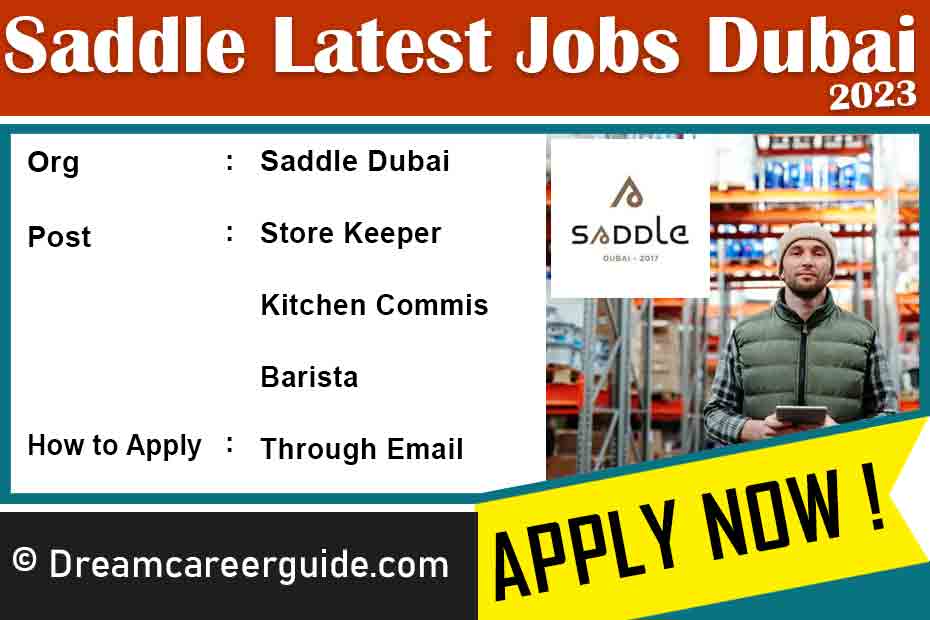 Saddle Dubai Careers Latest Job Openings 2023