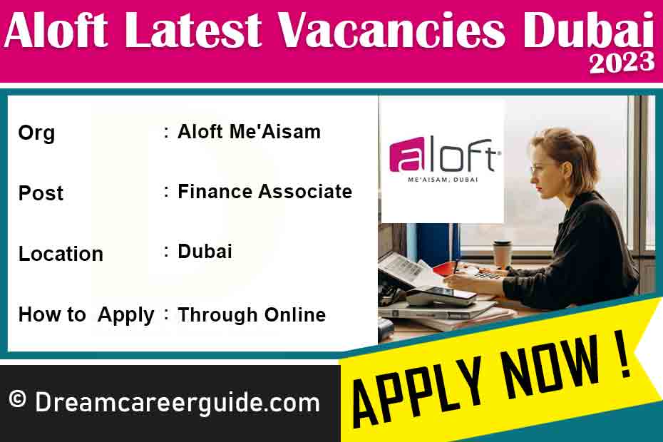 Aloft Element Me Aisam Dubai Jobs Latest Openings 2023