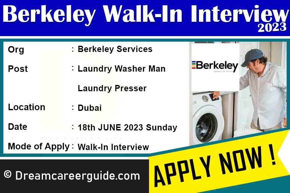 Berkeley Walk in Interview 2023 Latest Job Openings