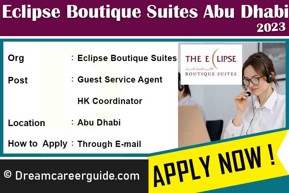 Eclipse Boutique Suites Abu Dhabi Job | Abu Dhabi Hotel Jobs