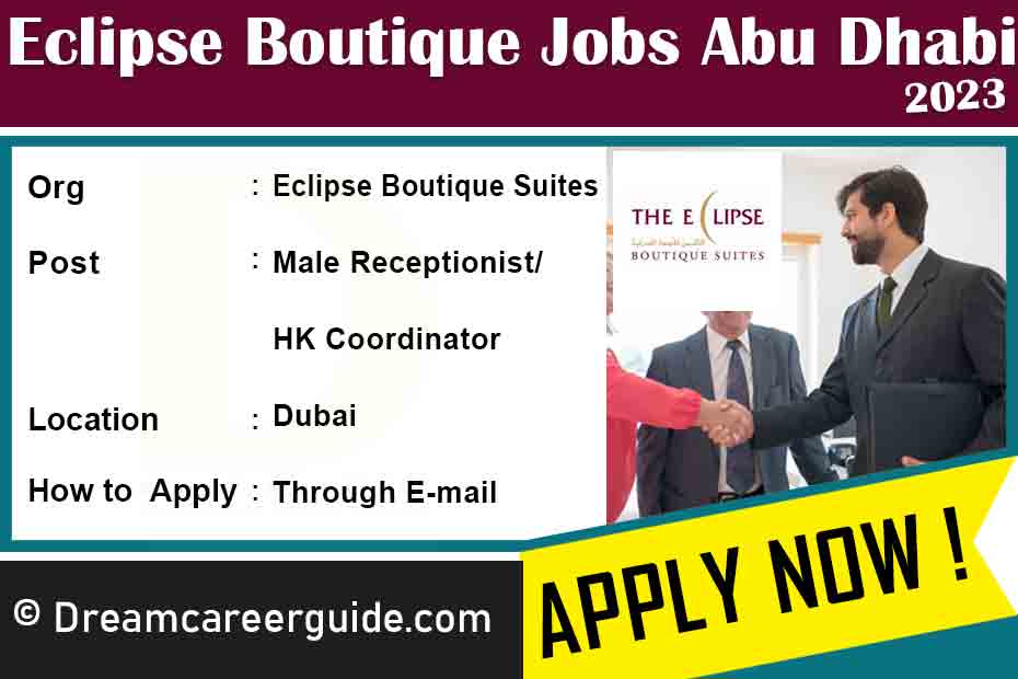 Eclipse Boutique Suites careers Dubai Latest Openings 2023