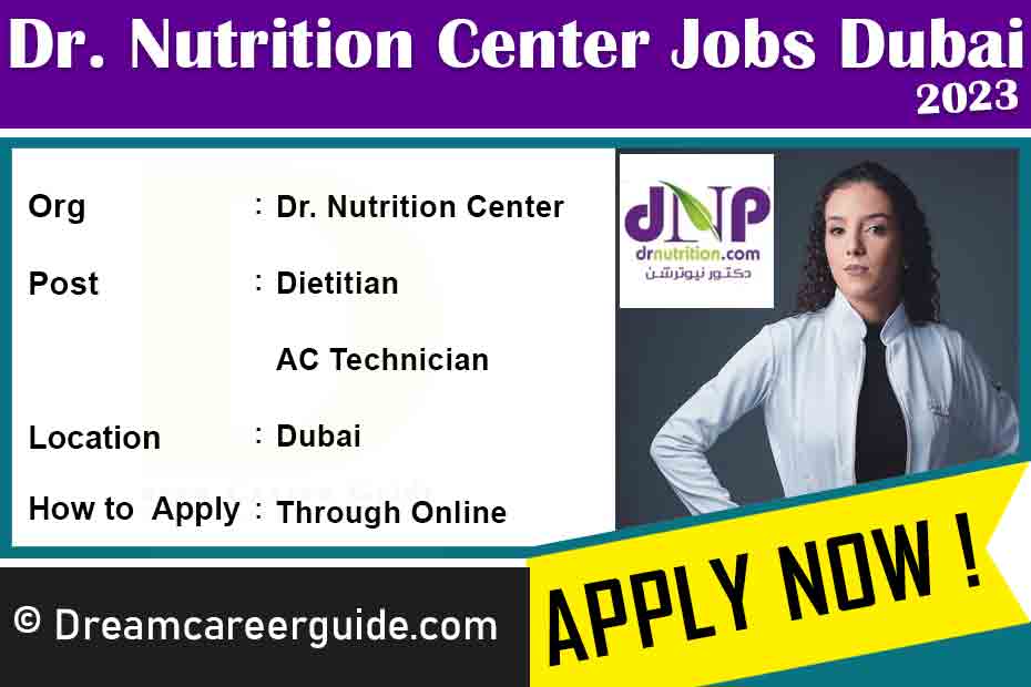 Exciting Dr Nutrition Jobs in UAE | Apply Now