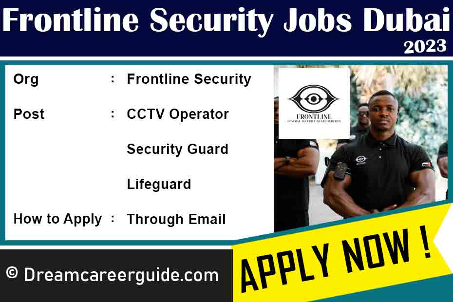 Frontline Security Services UAE Jobs Latest Openings 2023