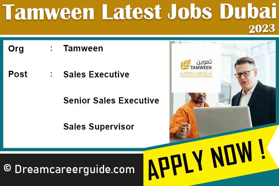 TAMWEEN Integrated Supply Solutions Careers Latest Job 2023