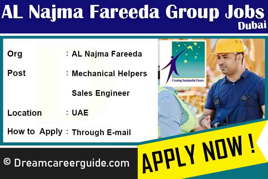 AL Najma Fareeda International Group Job Openings 2023