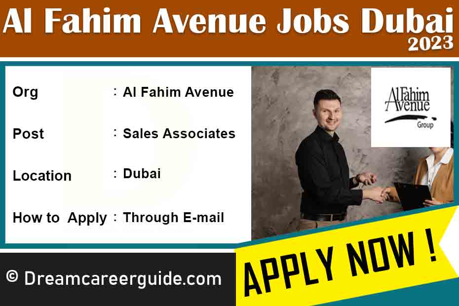 Al Fahim Avenue Job Openings Latest 2023