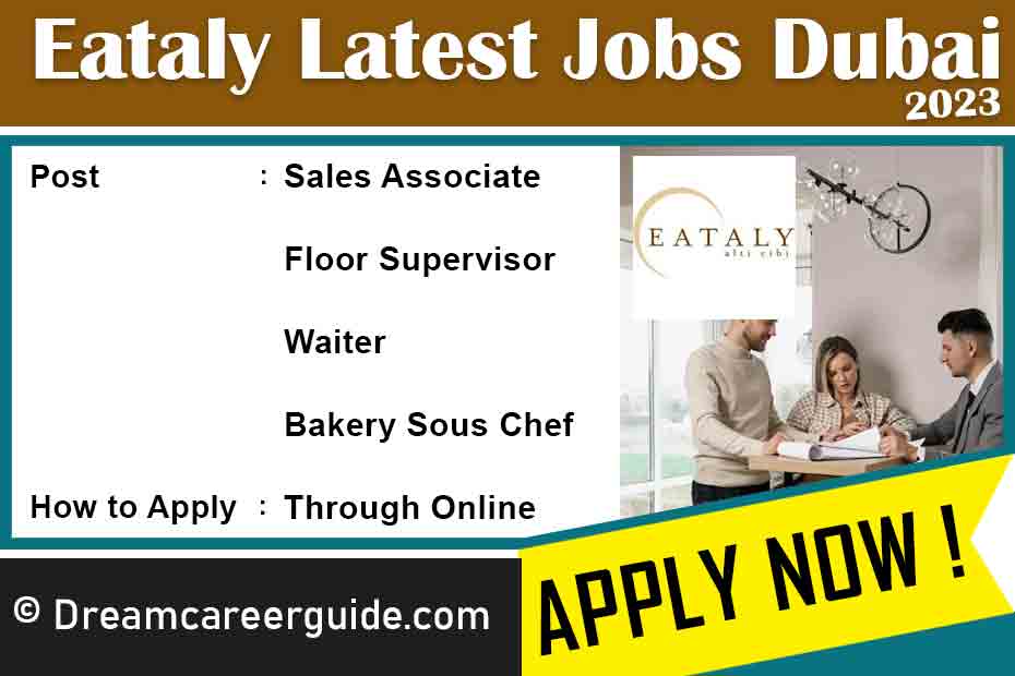 Eataly Jobs in UAE Latest Openings 2023