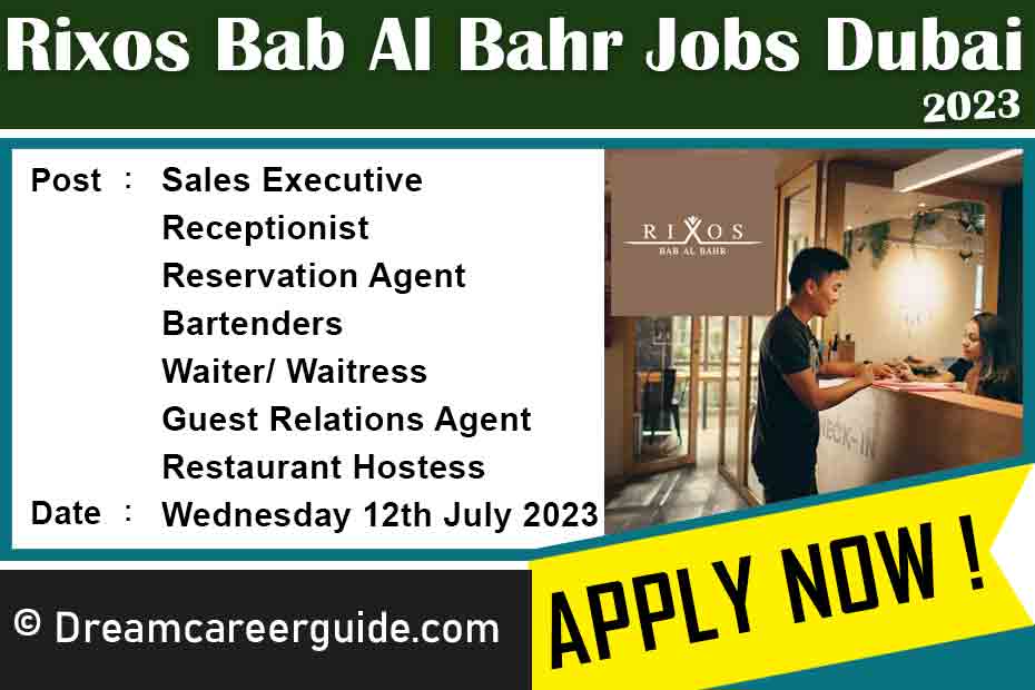 Rixos Bab Al Bahr Job Opeinings Latest 2023