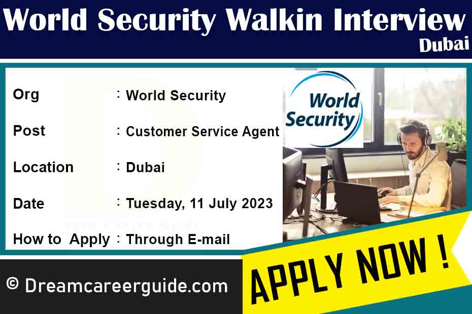 World Security Walk in Interview Tomorrow Latest 2023