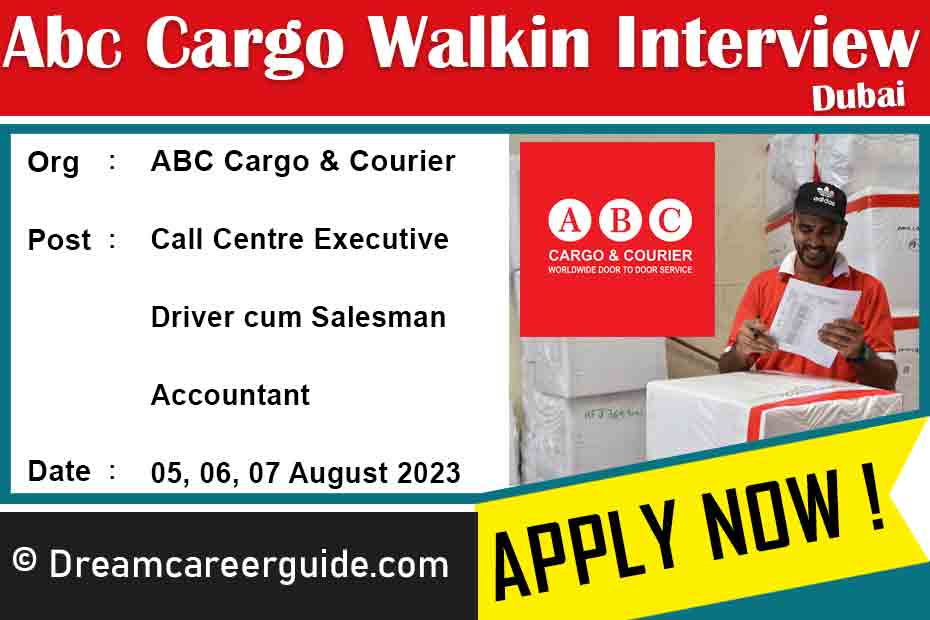 ABC Cargo & Courier Jobs Latest Openings 2023