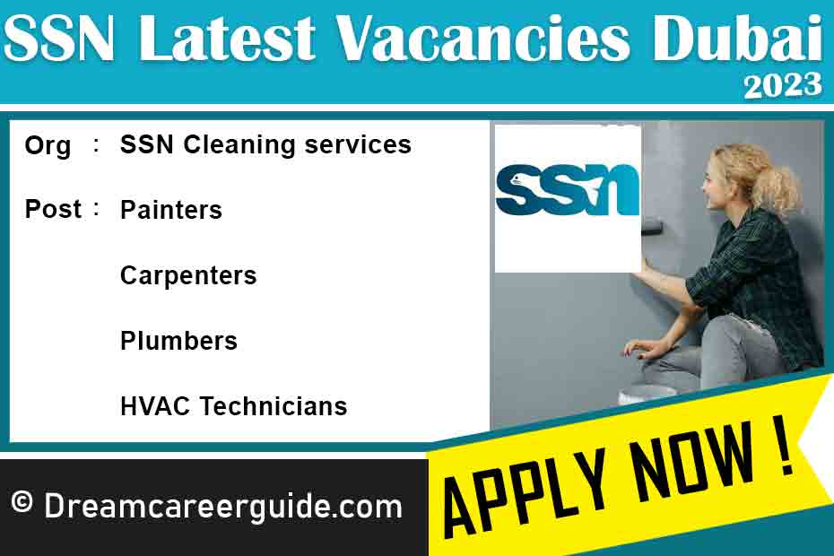 SSN Cleaning Services Jobs Latest Openings 2023