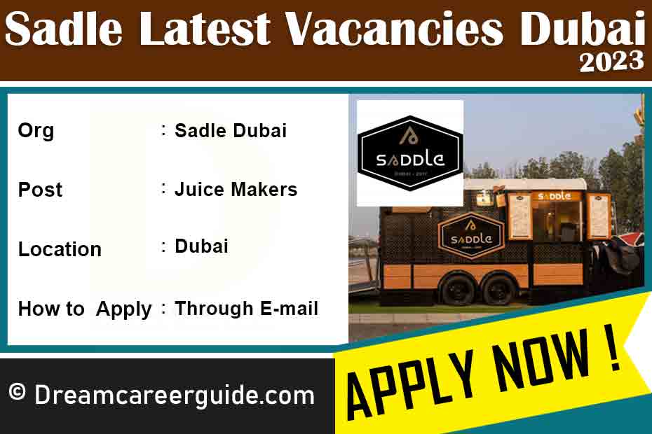 Sadle Dubai Job Openings Latest 2023